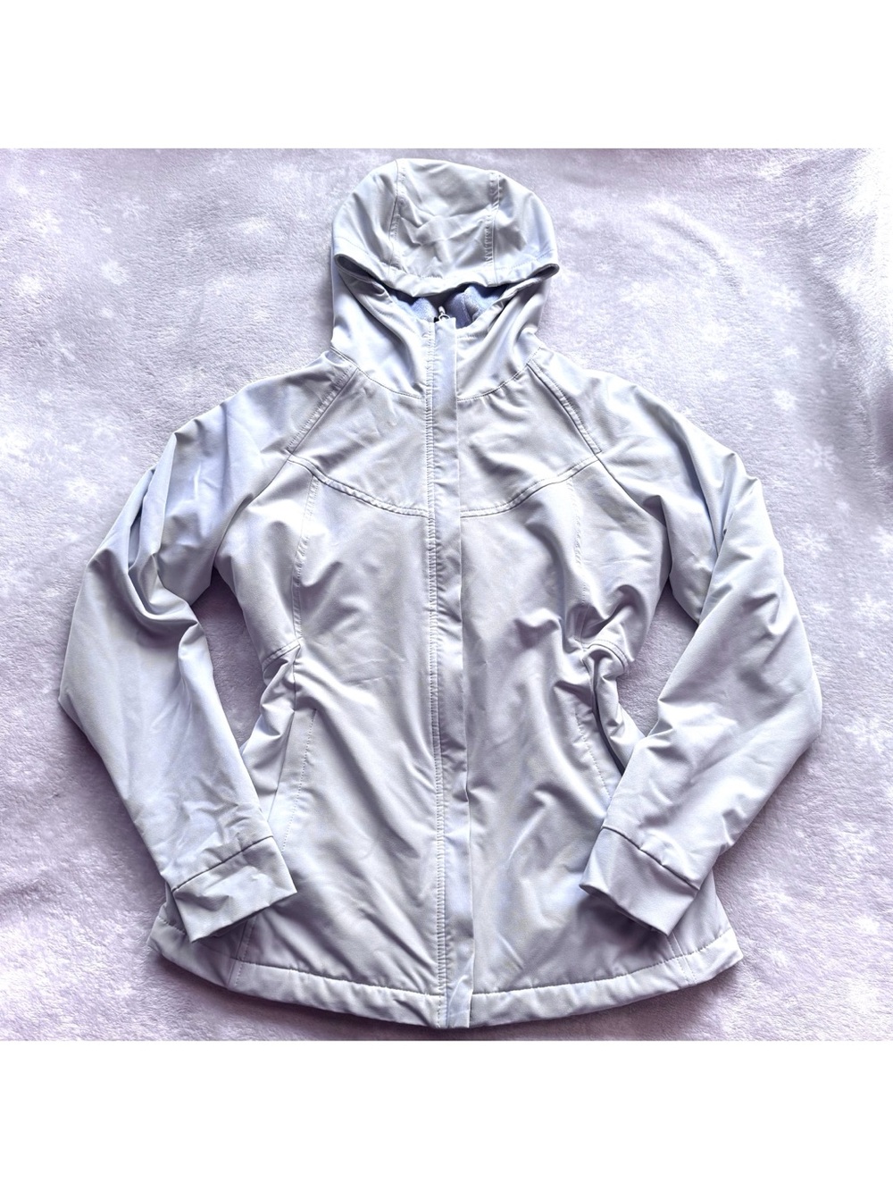 Kirkland Signature White Hooded Softshell Jacket